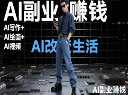 AI改变生活（Ai写作+AI绘画+Ai视频），AI副业挣钱-小何资源库