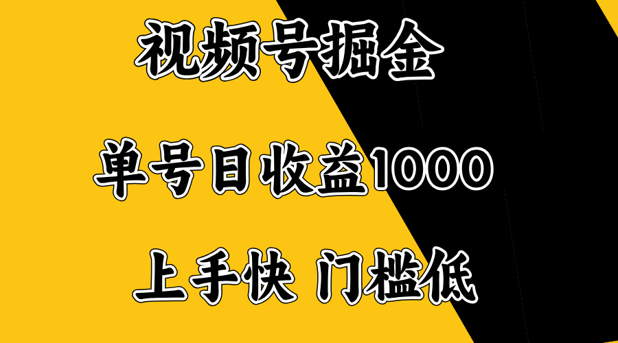 （14183期）视频号掘金，单号日收益1000+，门槛低，容易上手。-小何资源库