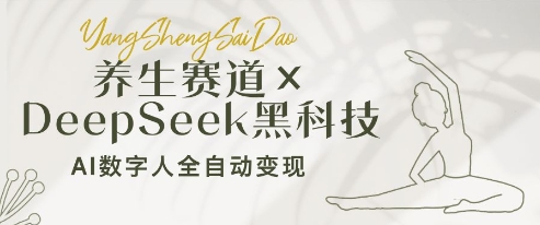 养生赛道+DeepSeek黑科技：AI数字人全自动变现，小白也能月入过W-小何资源库