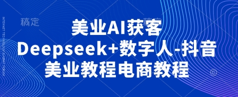 美业AI获客Deepseek+数字人-抖音美业教程电商教程-小何资源库
