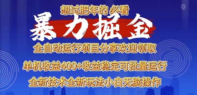 （13675期）2025暴力掘金项目，想过肥年必看！-小何资源库