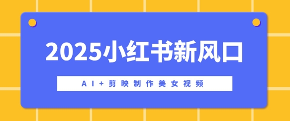 2025小红书新风口，AI+剪映制作美女视频，矩阵发布快速涨粉，新手也能操作-小何资源库
