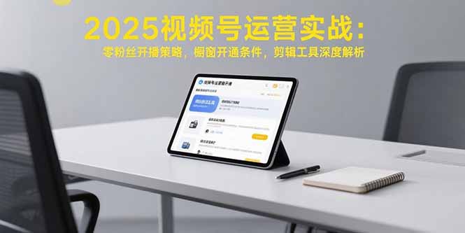 （15505期）2025视频号运营实战：零粉丝开播策略，橱窗开通条件，剪辑工具深度解析-小何资源库