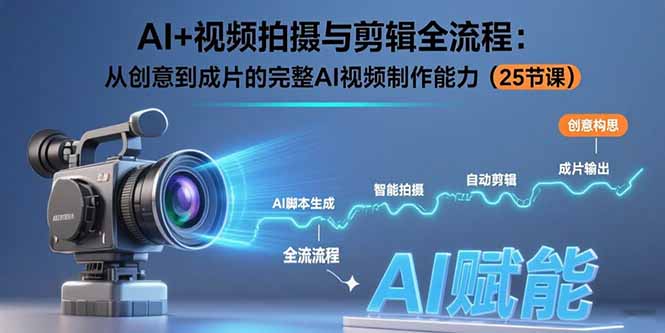 （15612期）AI+视频拍摄与剪辑全流程：从创意到成片的完整AI视频制作能力（25节课）-小何资源库