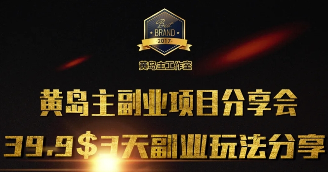 黄岛主副业分享会1期：3天3个副业玩法，速度上车-小何资源库