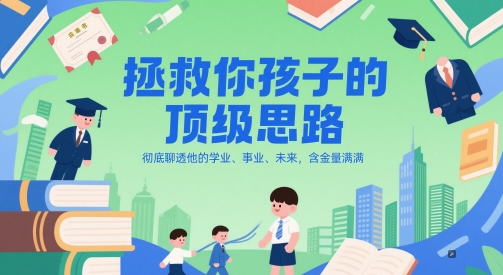 付费文章：拯救你孩子的顶级思路，彻底聊透他的学业、事业、未来，含金量满满-小何资源库