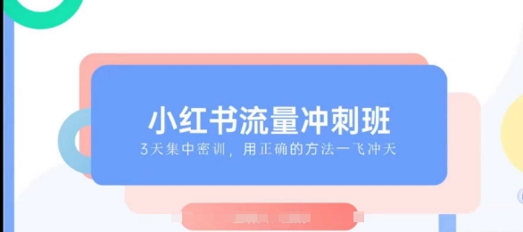 小红书流量冲刺班2025，最懂小红书的女人，快速教你2025年入局小红书-小何资源库