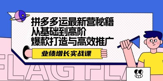 拼多多运最新营秘籍：业绩 增长实战课，从基础到高阶，爆款打造与高效推广-小何资源库