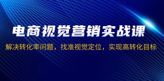 （13786期）电商视觉营销实战课，解决转化率问题，找准视觉定位，实现高转化目标-小何资源库