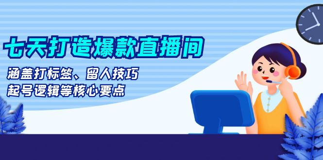 （13382期）七天打造爆款直播间：涵盖打标签、留人技巧、起号逻辑等核心要点-小何资源库