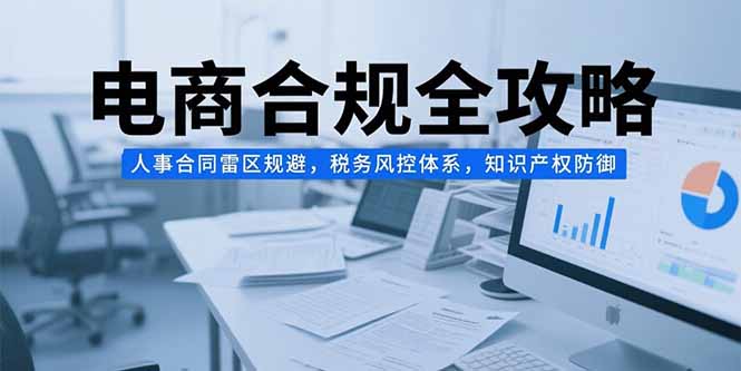 （15377期）电商合规全攻略，人事合同雷区规避，税务风控体系，知识产权防御-小何资源库