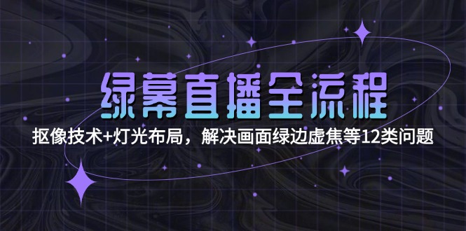 （15044期）绿幕直播全流程：抠像技术+灯光布局，解决画面绿边虚焦等12类问题-小何资源库