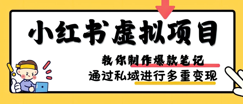 小红书虚拟项目实战，爆款笔记制作，矩阵放大玩法分享-小何资源库