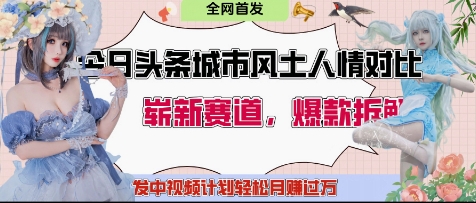 今日头条城市人文对比赛道，制造对立让粉丝站队，引发共鸣及自豪感，发中视频计划轻松月入过1W-小何资源库