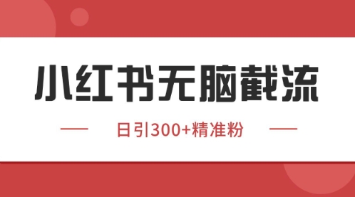 小红书只要你有同行就能获客，独家野路子获客玩法，暴力截流【揭秘】-小何资源库