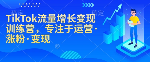 TikTok流量增长变现训练营，专注于运营·涨粉·变现-小何资源库