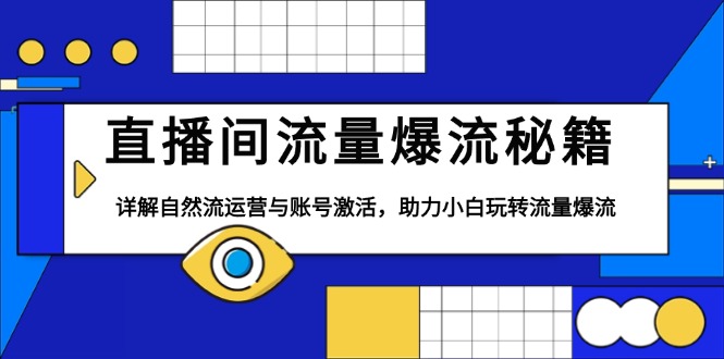 （13860期）直播间流量爆流秘籍，详解自然流运营与账号激活，助力小白玩转流量爆流-小何资源库