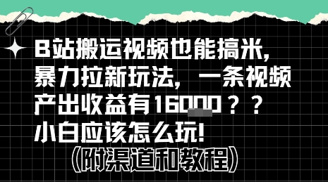 b站掘金计划？搬运视频也能挣拉新的收益，小白应该怎么玩！-小何资源库