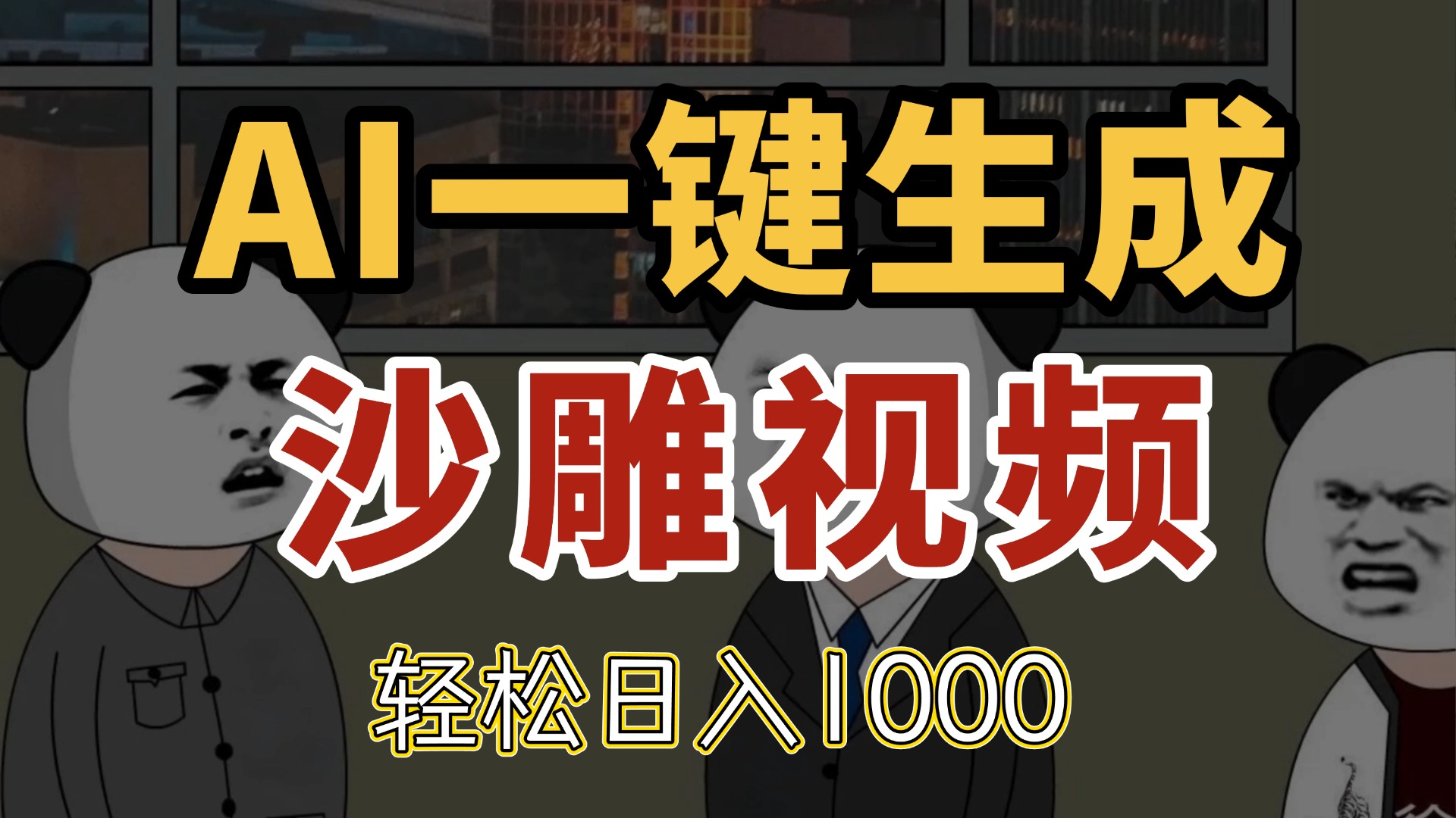 （14756期）AI一键生成沙雕视频，一条视频千万播放，轻松日入1000-小何资源库
