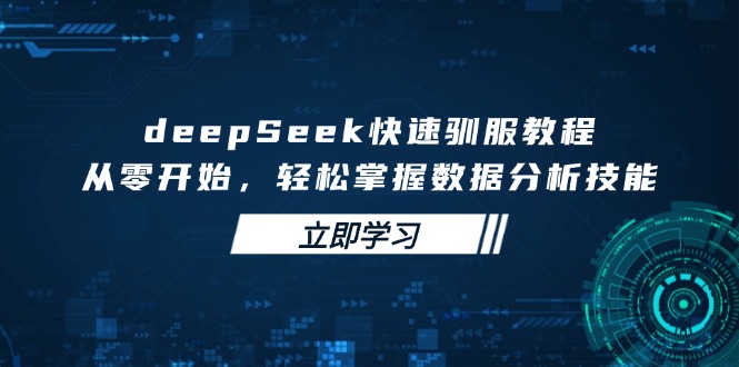 （14536期）deepSeek快速驯服教程，从零开始，轻松掌握数据分析技能-小何资源库