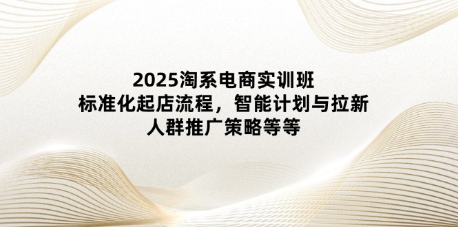 （14522期）2025淘系电商实训班：标准化起店流程，智能计划与拉新，人群推广策略等等-小何资源库