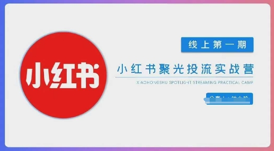 小红书聚光陪跑第一期，教你从0到1玩转小红书聚光投流，搭建小红书付费投流团队，更快的见到效果-小何资源库