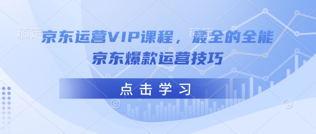 京东运营VIP课程，最全的全能京东爆款运营技巧-小何资源库
