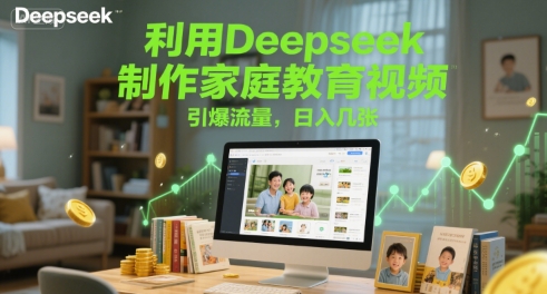 利用Deepseek制作家庭教育视频，引爆流量，日入几张-小何资源库