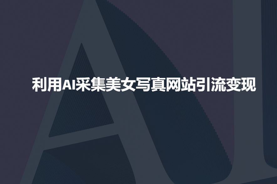 利用AI采集美女写真网站引流变现，引流嘎嘎的-小何资源库
