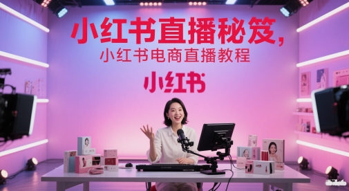 小红书直播秘笈，小红书电商直播教程-小何资源库
