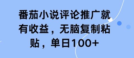 番茄小说评论推广就有收益，无脑复制粘贴，单日100+-小何资源库