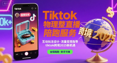 Tiktok物理整蛊直播陪跑服务-tiktok跨境2025-小何资源库