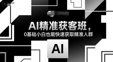 AI精准获客班，0基础小白也能快速获取精准人群-小何资源库