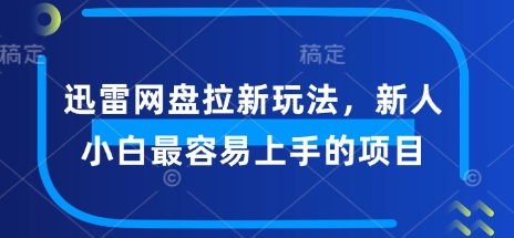 迅雷网盘拉新玩法，新人小白最容易上手的项目-小何资源库