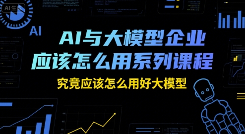 AI与大模型企业应该怎么用系列课程，究竟应该怎么用好大模型-小何资源库