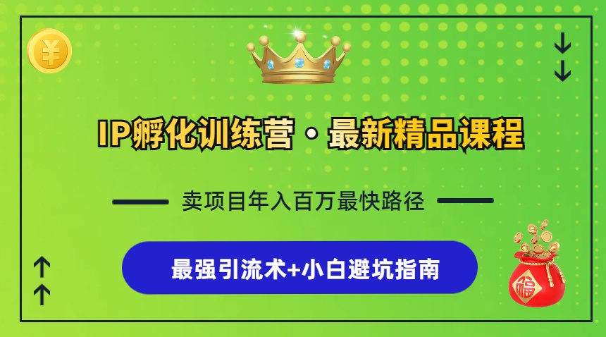（13055期）IP孵化训练营，知识付费全流程+最强引流术+小白避坑指南-小何资源库