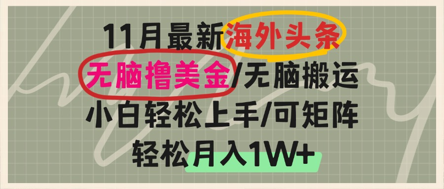 （13390期）海外头条，无脑搬运撸美金，小白轻松上手，可矩阵操作，轻松月入1W+-小何资源库