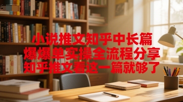 小说推文知乎中长篇爆单实操全流程分享，知乎推文看这一篇就够了-小何资源库