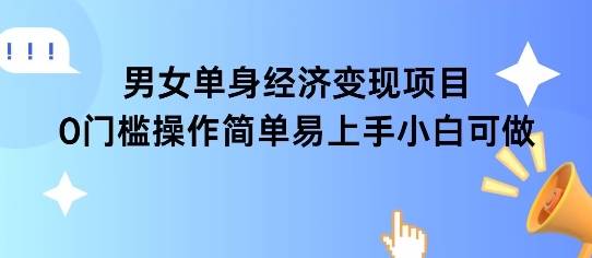 女单身经济项目变现周期长可复购率高日入1k+-小何资源库