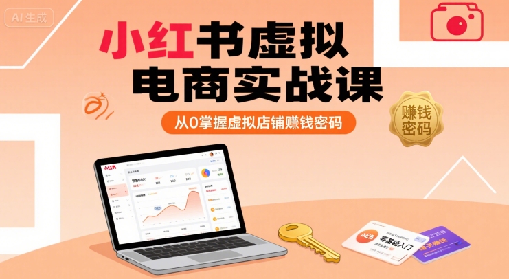 小红书虚拟电商实战课，从0掌握虚拟店铺賺钱密码-小何资源库