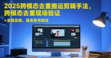 2025跨模态去重搬运剪辑手法，跨模态去重现场验证 +全程实操，真实账号验证-小何资源库