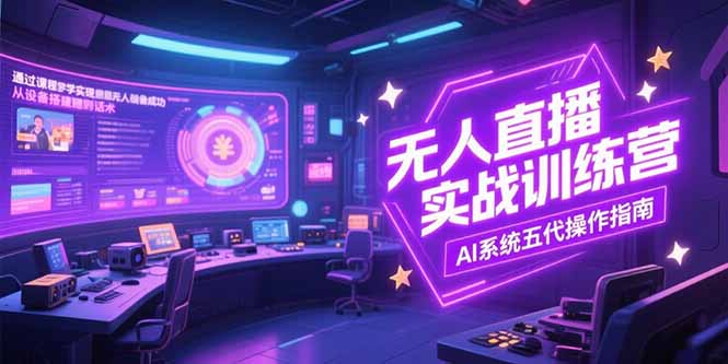 （15315期）无人直播实操训练营，从设备搭建到话术，AI系统五代操作指南(7月更新)-小何资源库
