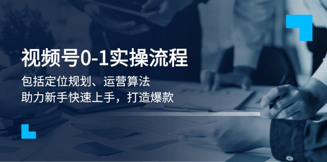 （13984期）视频号0-1实战流程，包括定位规划、运营算法，助力新手快速上手，打造爆款-小何资源库