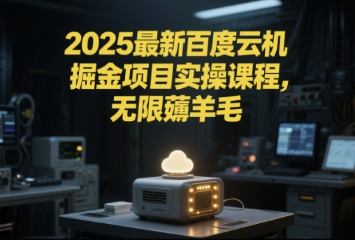 2025最新百度云机掘金项目实操课程单窗口保底5-10元月收益单窗口150+【揭秘】-小何资源库