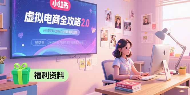 （15387期）虚拟电商全攻略2.0，开店选品实操流程，账号定位、货源发布、笔记发布技巧-小何资源库