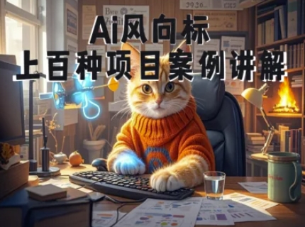 Ai风向标-附100种项目案例玩法-0基础小白到大神ai视频商业应用教学-小何资源库