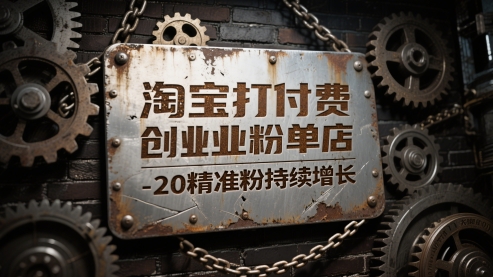 淘宝打付费创业粉单店每天稳定10-20精准粉持续增长【揭秘】-小何资源库