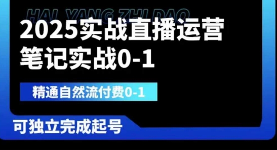 2025实战直播运营0-1，精通自然流付费0-1，可独立完成起号-小何资源库
