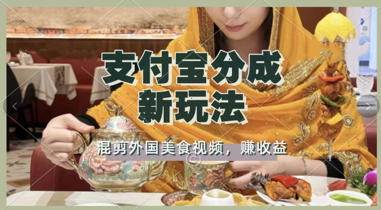 支付宝生活号新玩法，利用外国美食视频混剪，视频制作简单，新手小白，也能轻松月入过万-小何资源库