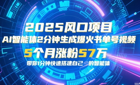 AI智能体2分钟一键生成爆火书单号原创视频，5个月涨粉57w，带你零代码1分钟搭建智能体-小何资源库
